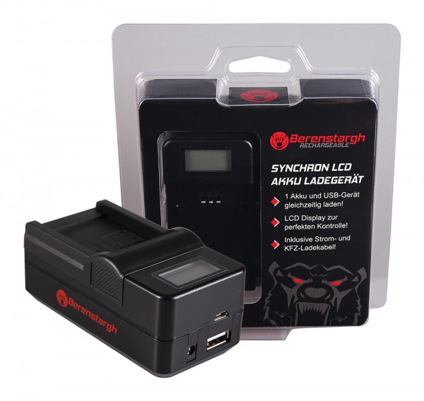 BERENSTARGH Dual LCD USB Chargeur pour Canon Canon NB-4L NB-5L Digital Ixus i7 800 IS 850 IS 860 IS