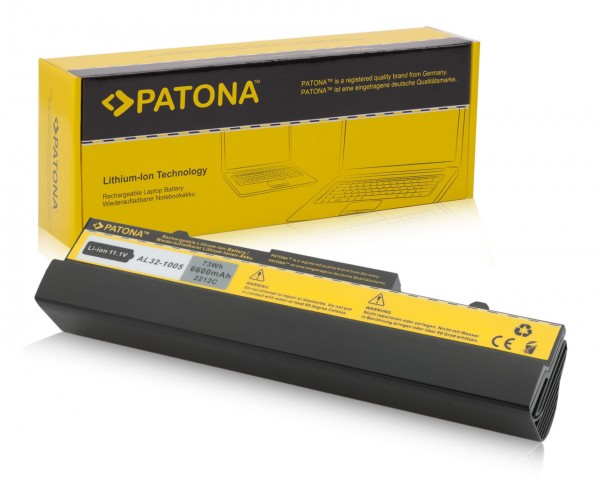 PATONA Batterie pour Asus 1005 black EEE PC 1005 1005H 1005HA 1005HAA 1005HA-A