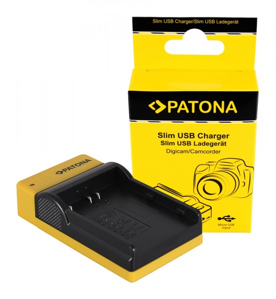 PATONA mince Chargeur Micro-USB pour Konica Minolta EN-EL3 Dynax 5D 7D EN-EL3 Minolta Dimage A1 A2