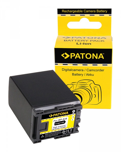 PATONA Batterie pour Canon BP-828 HF HFG30 HF-G30 BP-828 Legria G10 G20 G25 HF G30