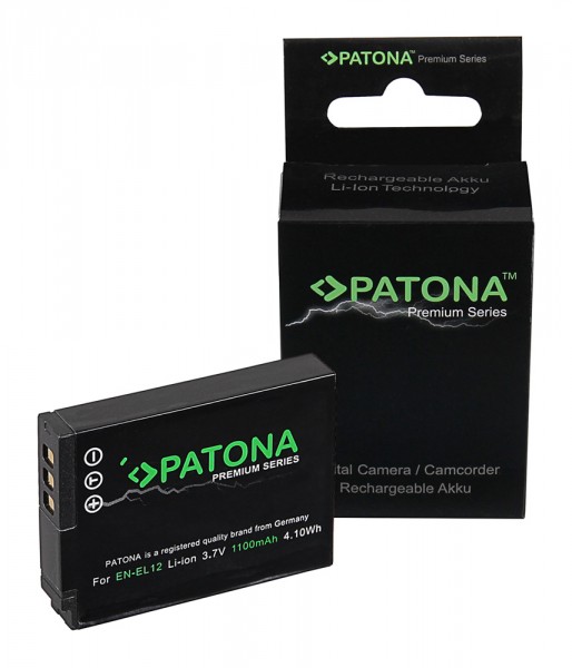 PATONA Premium Batterie pour Nikon EN-EL12 Coolpix AW100 AW110 P300 P310 P330 S1100pj