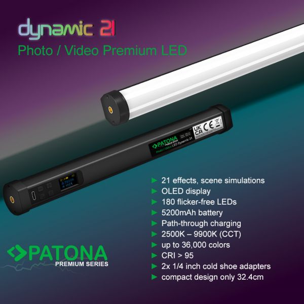 PATONA Premium LED RGB Tube Photo/Video Light