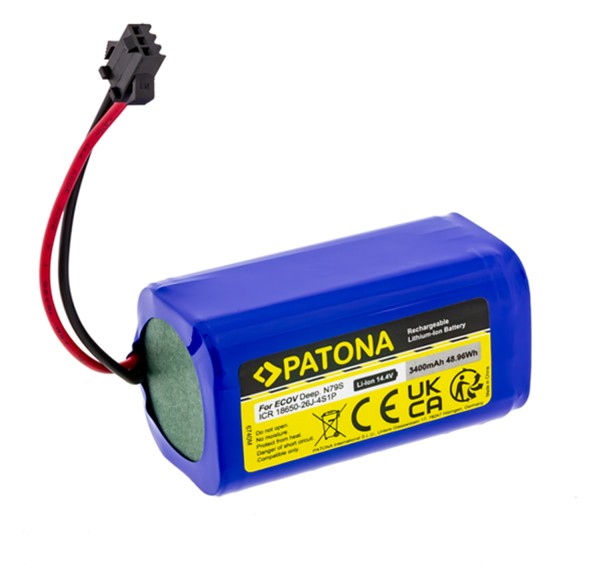 PATONA Battery f. Ecovacs Deebot N79S 600 601 605 710 715 DH35 DN620 DN621 DN622 DH43